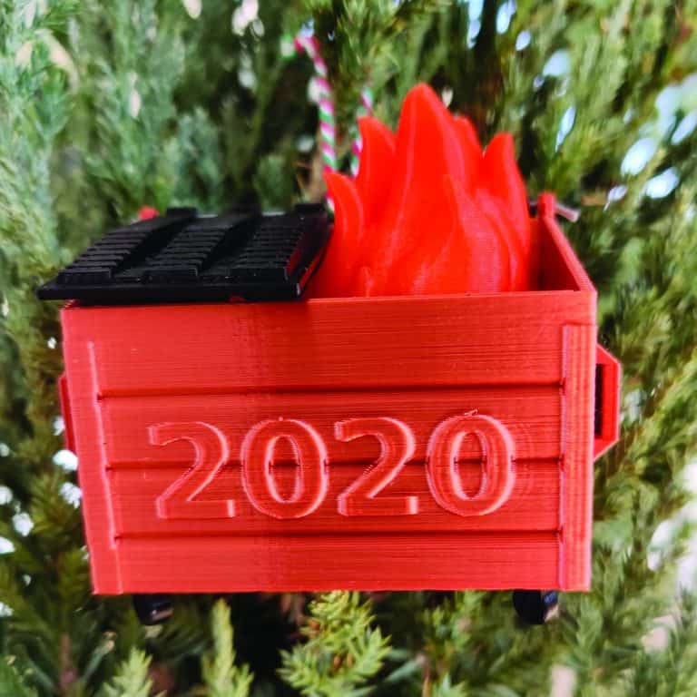 2020 Dumpster Fire Christmas Ornament